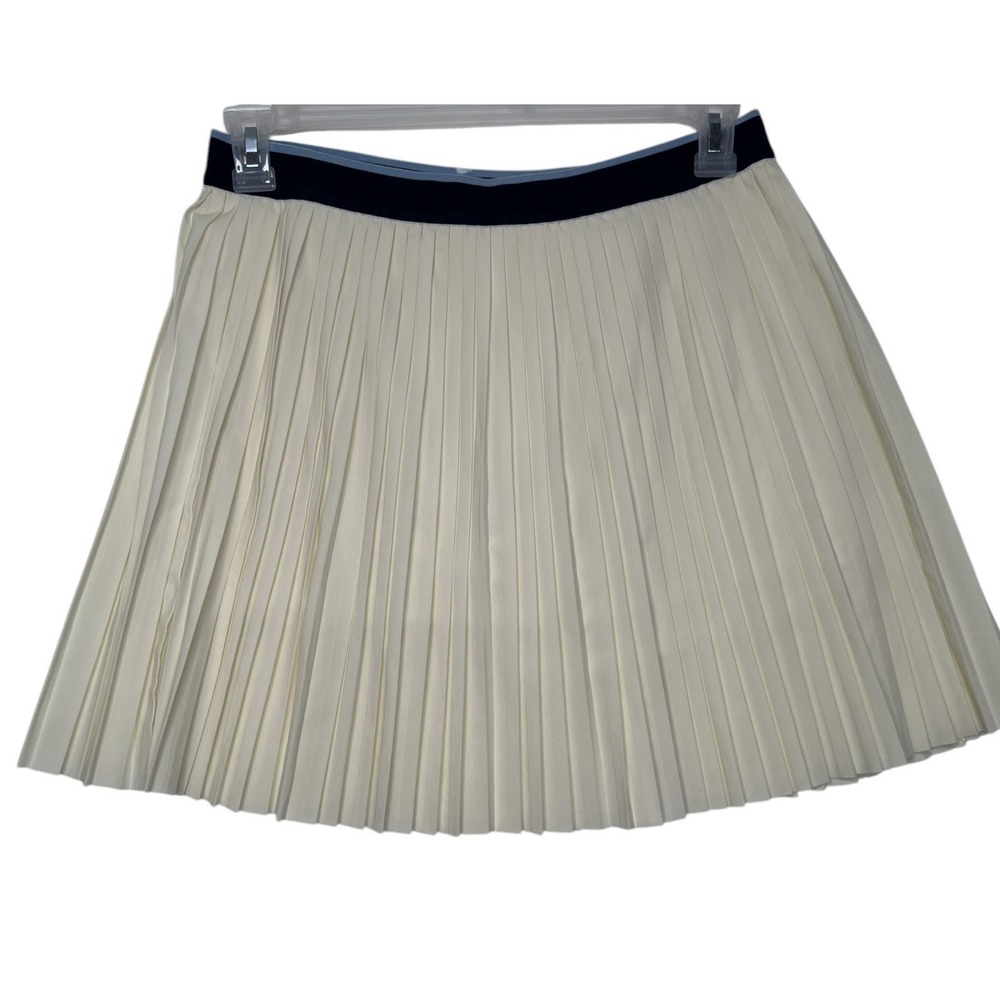 Cobble‎ Lane Pleated Skirt Cream Elastic Waist L